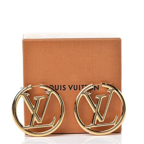 lv gold hoop earrings
